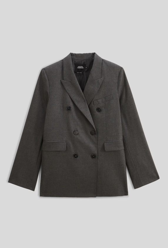 Veste croisée de tailleur GRIS pour femme MONOPRIX