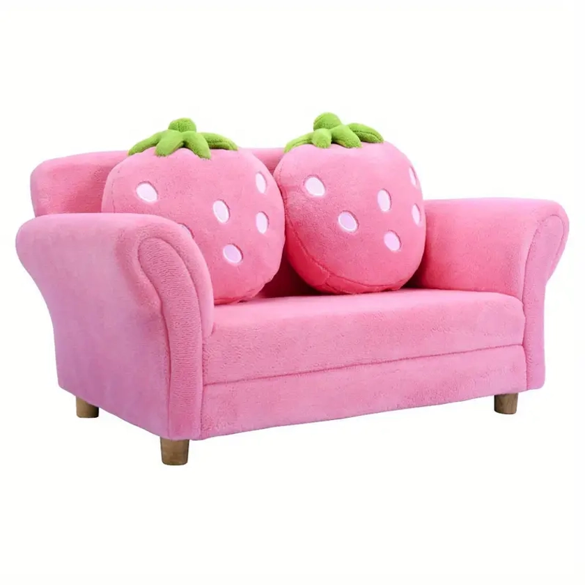 Kids Sofa Strawberry Armrest Chair Lounge Couch W/2 - Temu