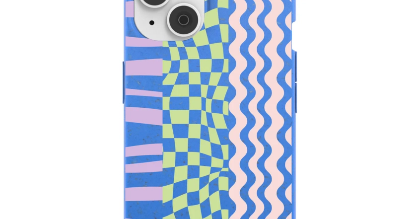 Electric Blue Mixed Up iPhone 14 Case
