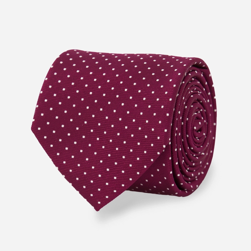 Mini Dots Wine Tie | Silk Ties | Tie Bar