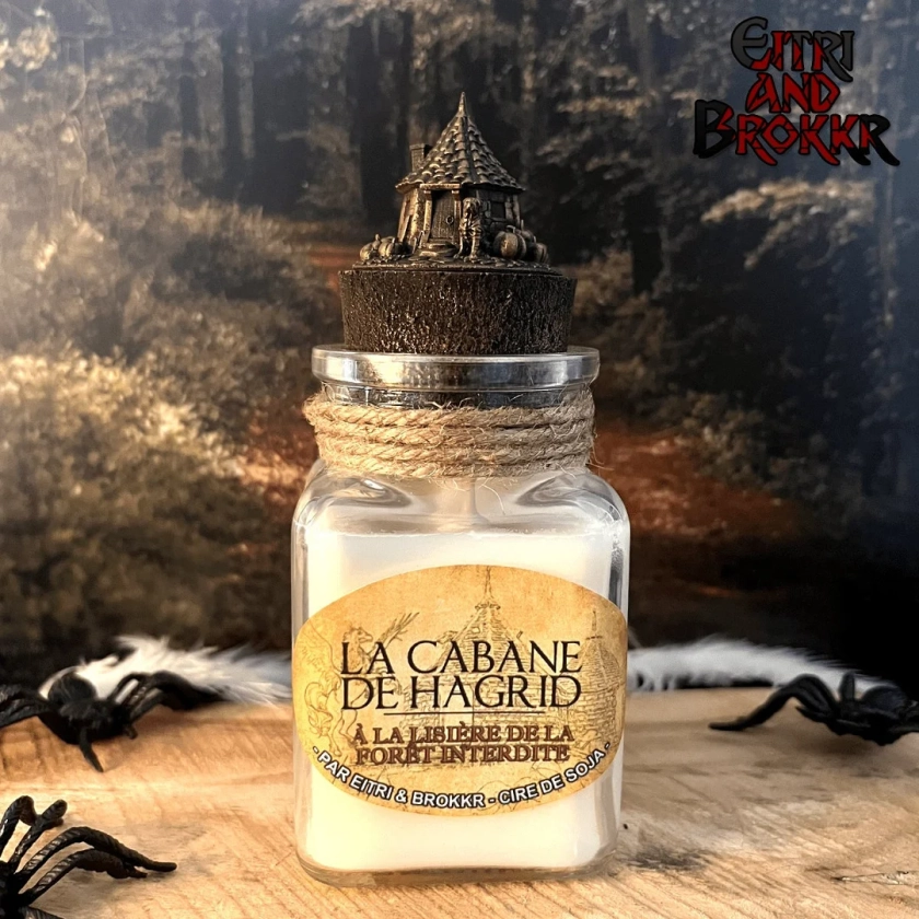 Bougie parfumée La cabane d'Hagrid au bois de santal - Etsy France