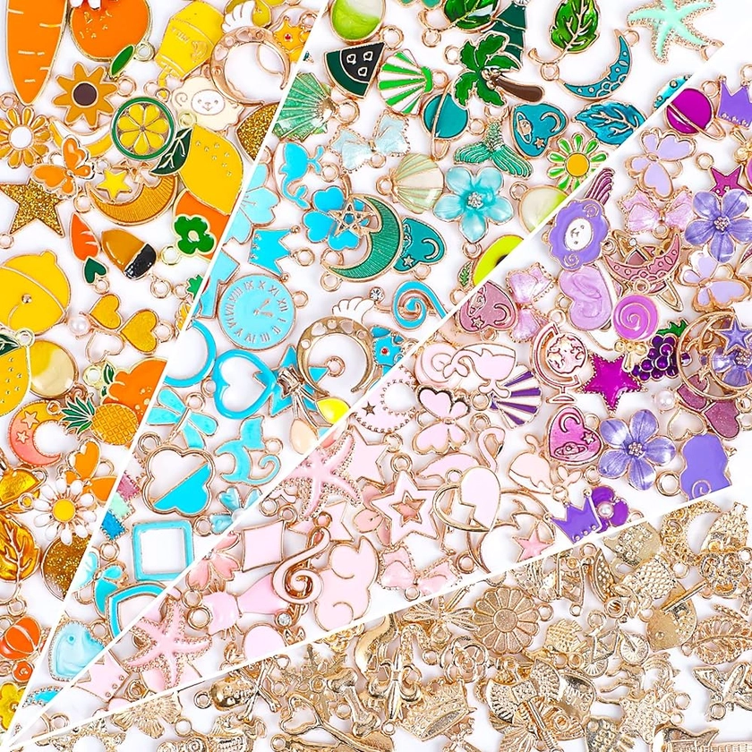 SANNIX 200 Pièces Breloque pour Bracelet Mixte Charms Pendentifs DIY Collier Bracelet pour la Fabrication de Bijoux Lot en Vrac pour Création de Collier Bracelet : Amazon.fr: Cuisine et Maison