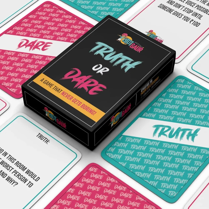 Buy Gangaur Truth & Dare Playing Cards for Friends - Fun 50 Compact Party Card Game for adult Pack of 1 Online at Low Prices in India - Amazon.in