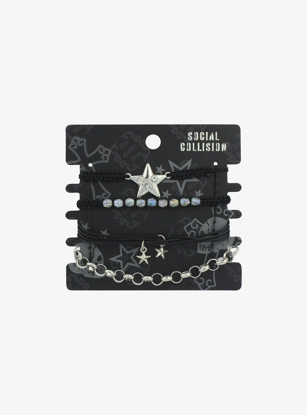 Social Collision® Star Cord Chain Bracelet Set