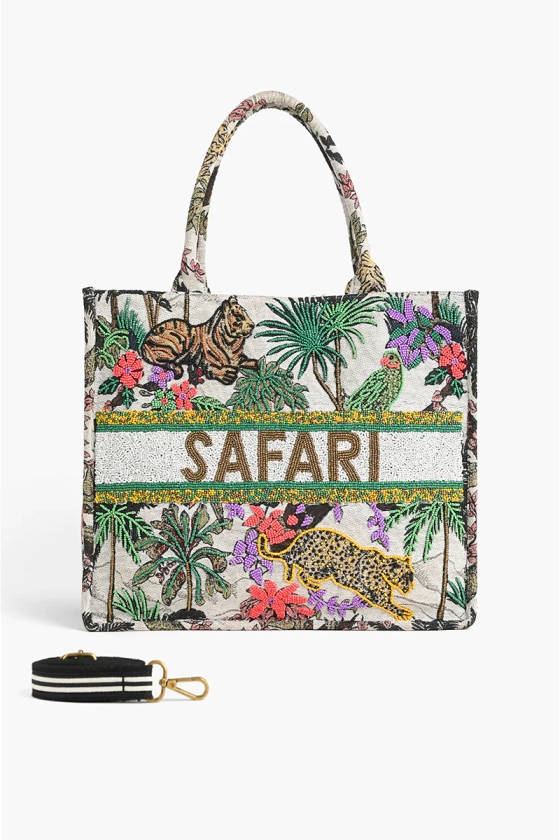 African Safari Embellished Tote – America & Beyond