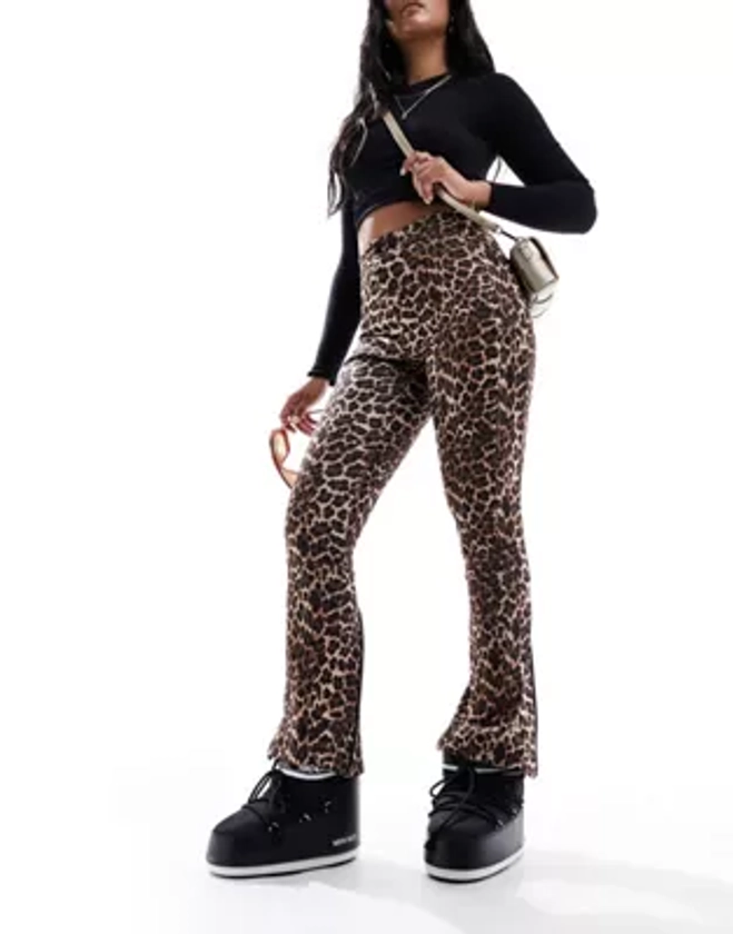 Threadbare Ski trousers in leopard print | ASOS