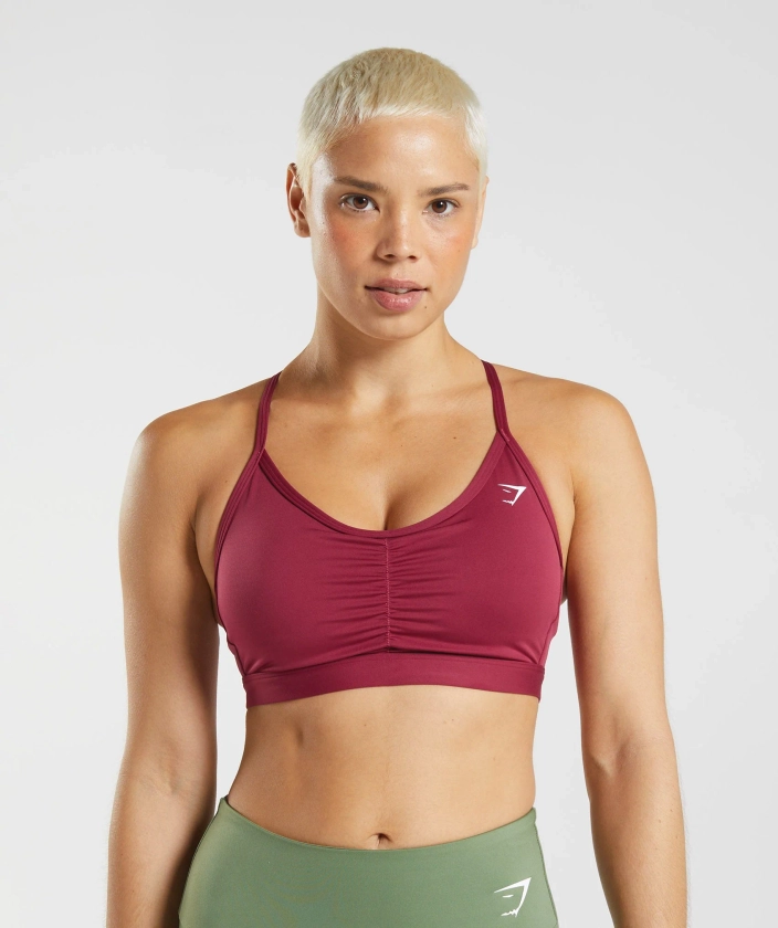 Gymshark Ruched Sports Bra - Currant Pink