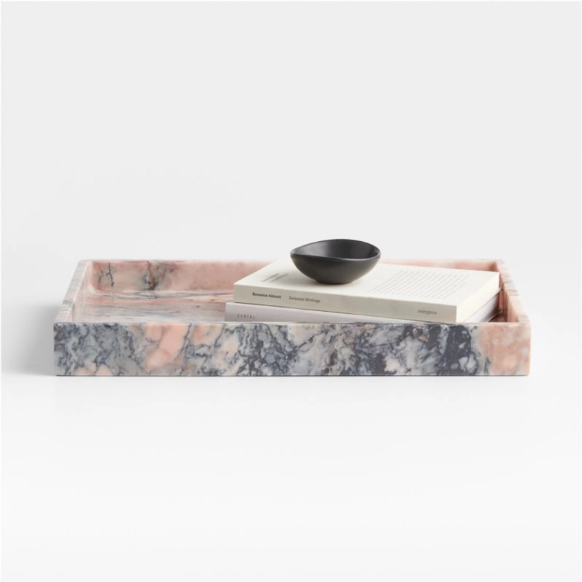 Leo Large Marble Tray 16" by Jake Arnold + Reviews | Crate & Barrel