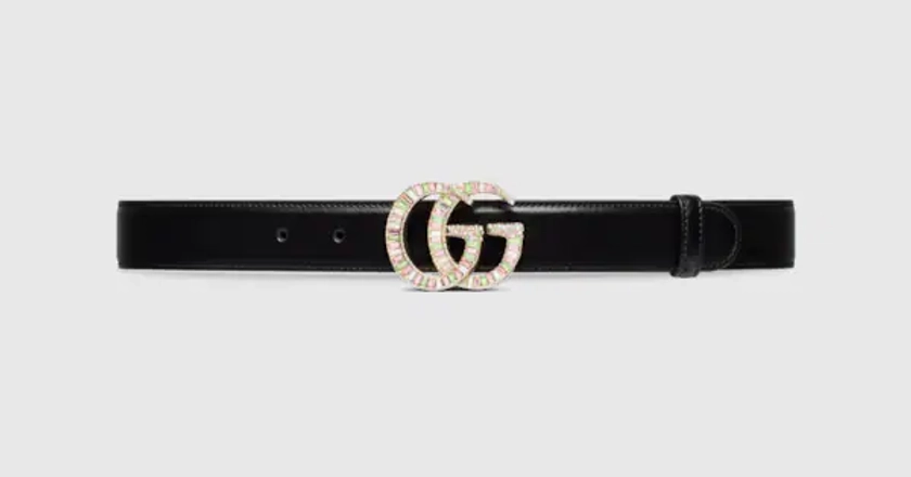 Gucci Ceinture GG Marmont avec boucle en cristaux