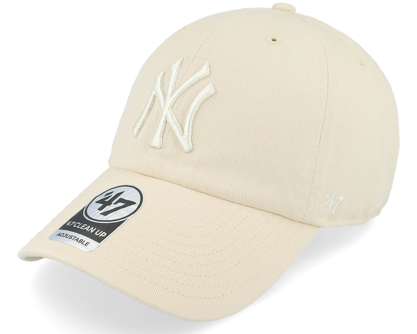 New York Yankees Brand Clean Up Natural Dad Cap - 47 Brand cap | Hatstoreworld.com