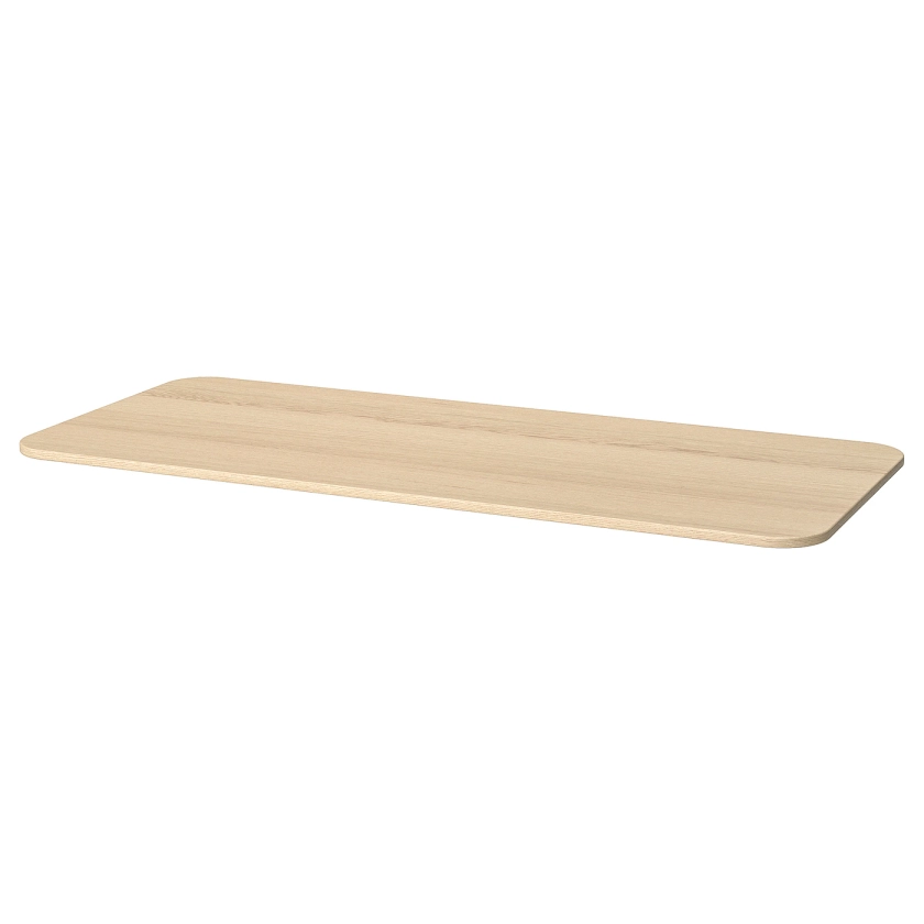 Table top, BEKANT, white stained oak veneer, 140x60 cm - IKEA