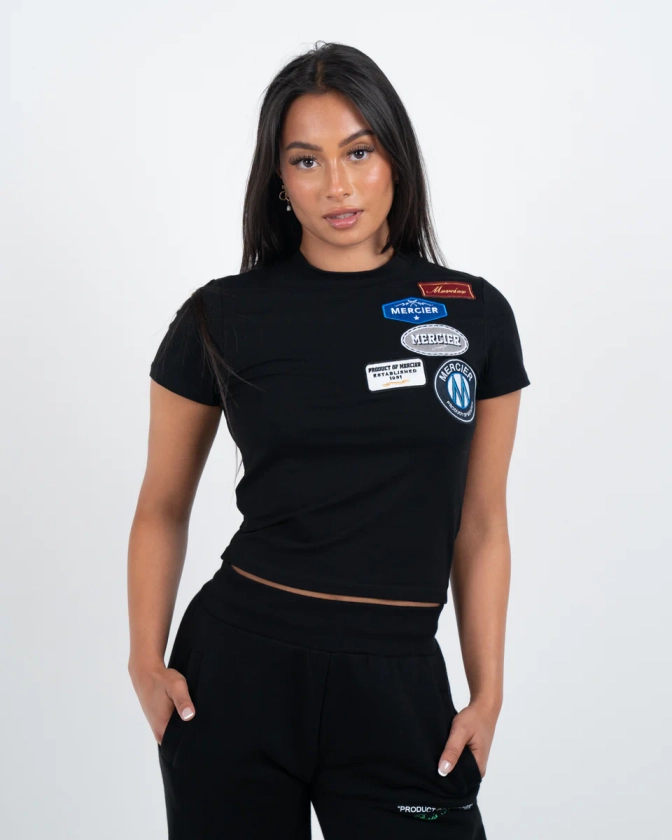 Womens Mercier Black Fitted OG T-Shirt