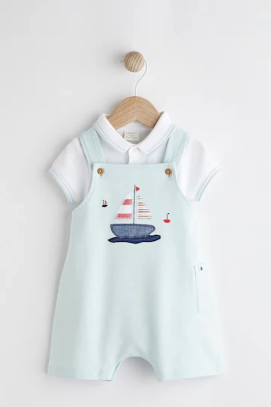 Buy Blue Boat Baby Jersey Dungarees and Bodysuit Set (0mths-2yrs) from the Next UK online shop