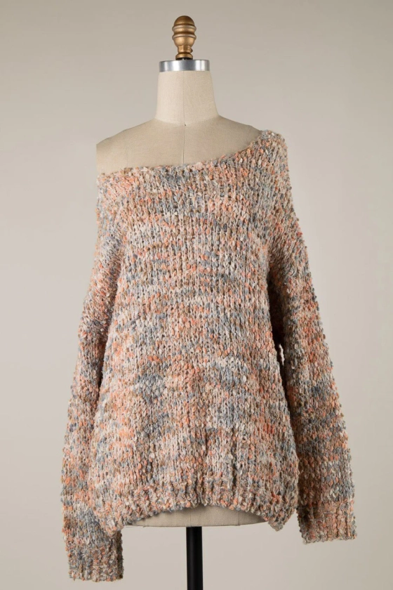 Jordan Marsala Multi Knit Sweater