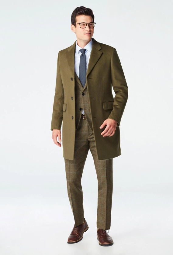 Heartford Olive Quilted Overcoat