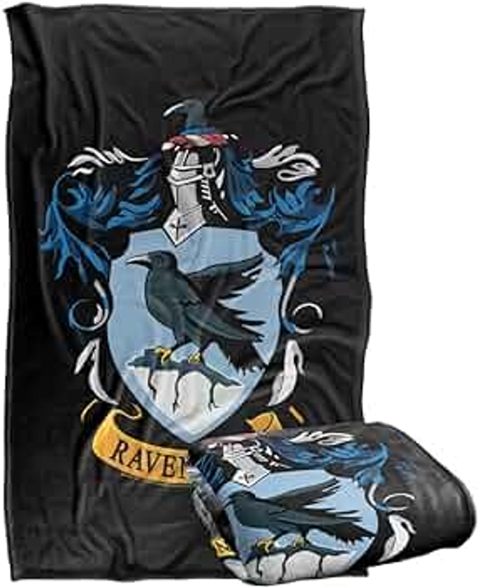 Harry Potter Ravenclaw Crest Black Silky Touch Super Soft Throw Blanket 36" x 58",Ravenclaw Crest