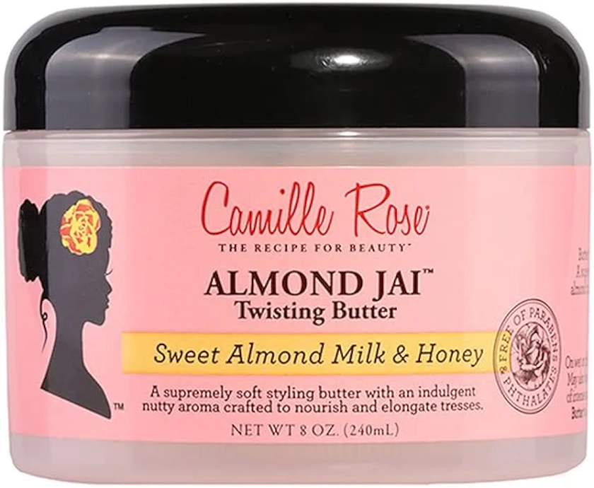 Camille Rose Almond Jai Twisting Hair Butter, Nourish and Soften, Sweet Almond Milk and Honey, 240 ml (Pack of 1)