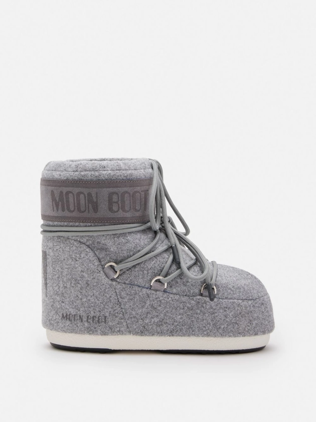 ICON LOW GREY FELT BOOTS | Moon Boot® Official MS Store