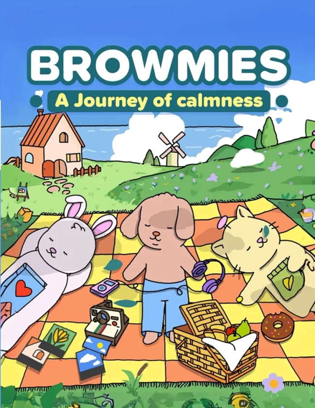 Browmies: A Journey of Calmness !: Simple and Super Cute Designs for Both Adults and Kids. A Relaxing Coloring Book to Calm Your Mind and Unleash Creativity.