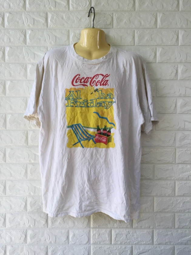 Vintage 90s Coca Cola Aloha Friday No Work Til Monday Tshirt Size L - Etsy Australia