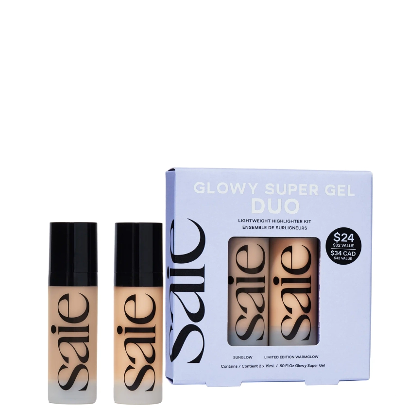 Saie Mini Glowy Super Gel Duo (Worth £32)