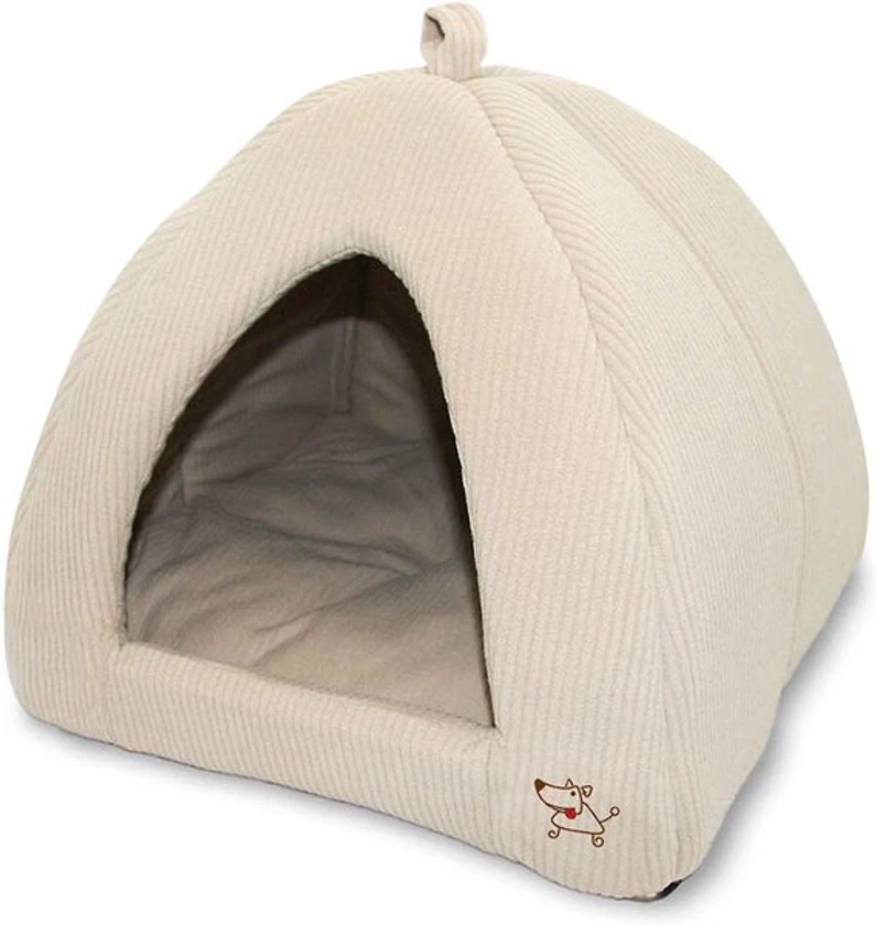 Best Pet Supplies Linen Tent Covered Cat & Dog Bed