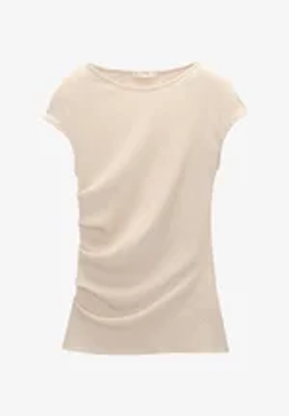 PULL&BEAR GATHERED SLEEVELESS - Blouse - beige - ZALANDO.FR