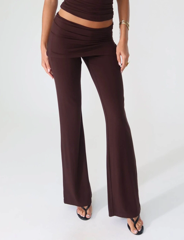 LEILANI PANT - BROWN : CHOCOLATE