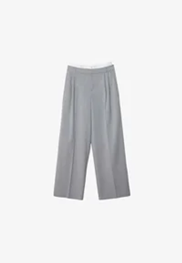 SMART WITH CONTRAST WAISTBAND - Pantalon classique - grey