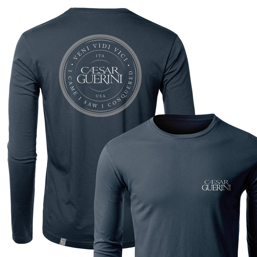 CG Shotshell Long Sleeve T-Shirt (Harbor Blue) - Caesar Guerini USA