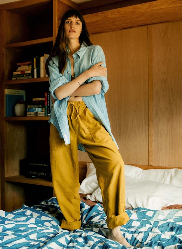 the ventura chore pant in chartreuse