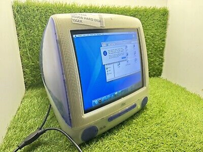 Vintage Apple iMac G3 Indigo 400MHz 1GB RAM 80GB HDD TIGER OSX WORKING RETRO OR2