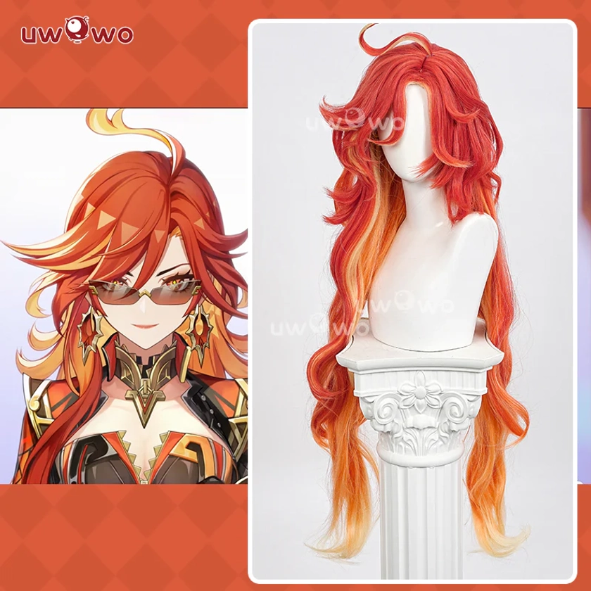 【Pre-sale】Uwowo Genshin Impact Mavuika Pyro Archon Natlan Cosplay Wig 