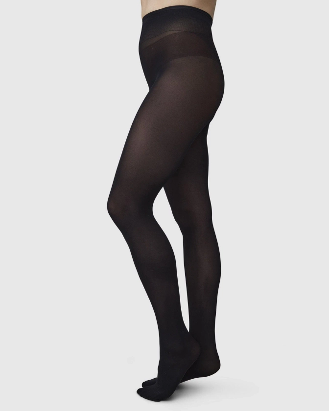 Olivia Premium Tights Black 60 den | Shop now - Swedish Stockings