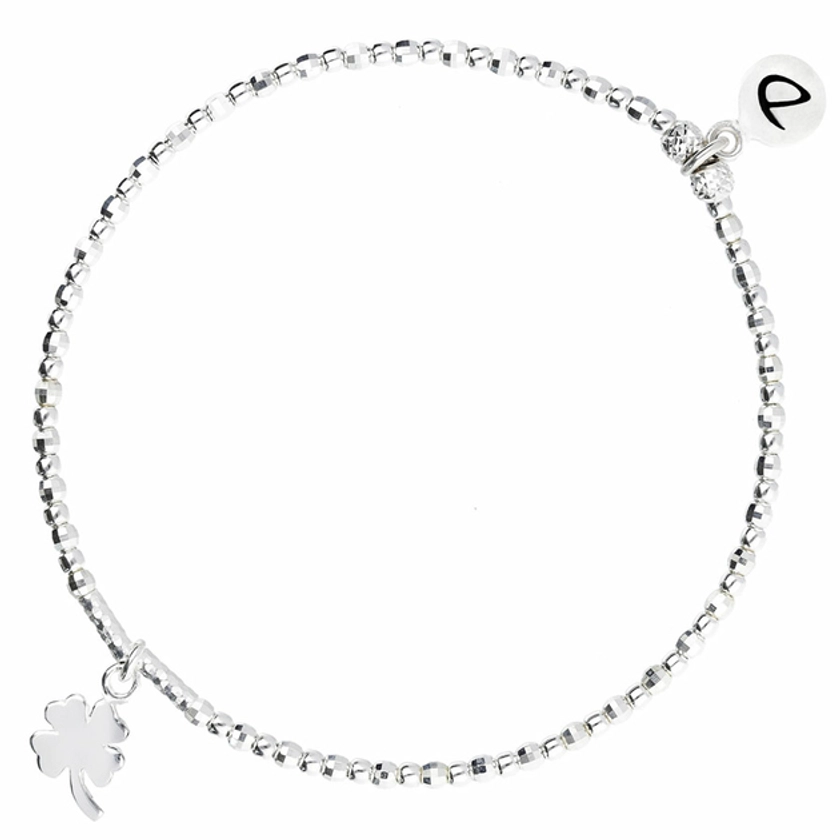 BRACELET ÉLASTIQUE TRÈFLE SILVER