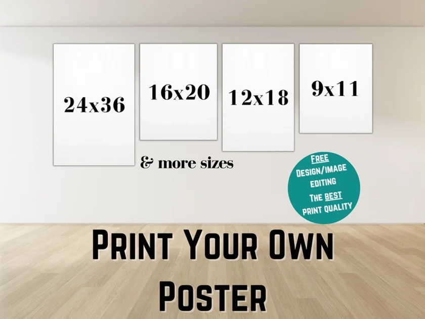 Custom Print Poster | Personalized Poster | Custom Poster Printing | Bedroom Decor | 24x36 Poster | Movie Poster | Wall Art | Wedding Poster