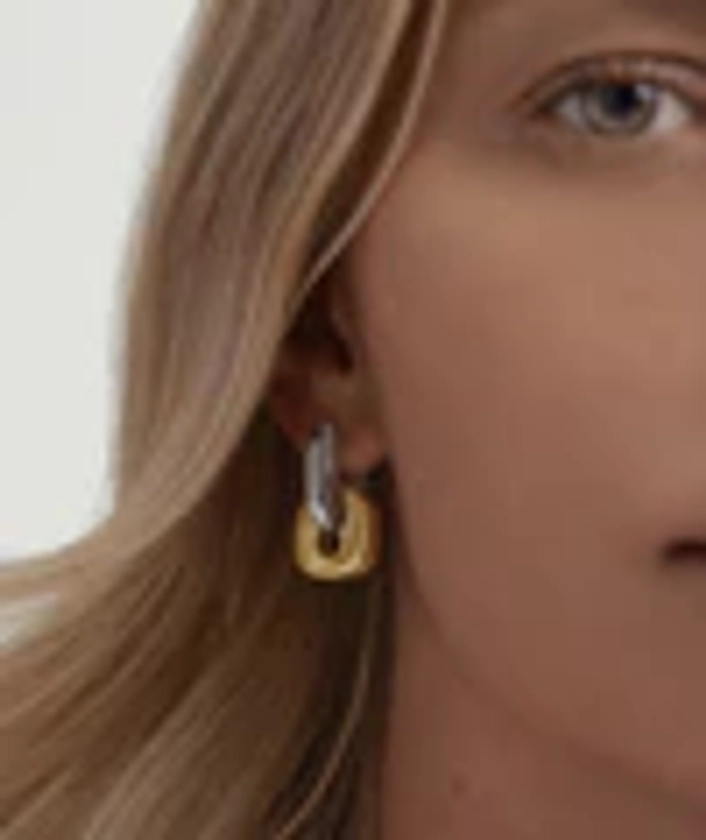 Stevie Hoop Earrings - Interchangeable & Reversible Jewelry | Mejuri