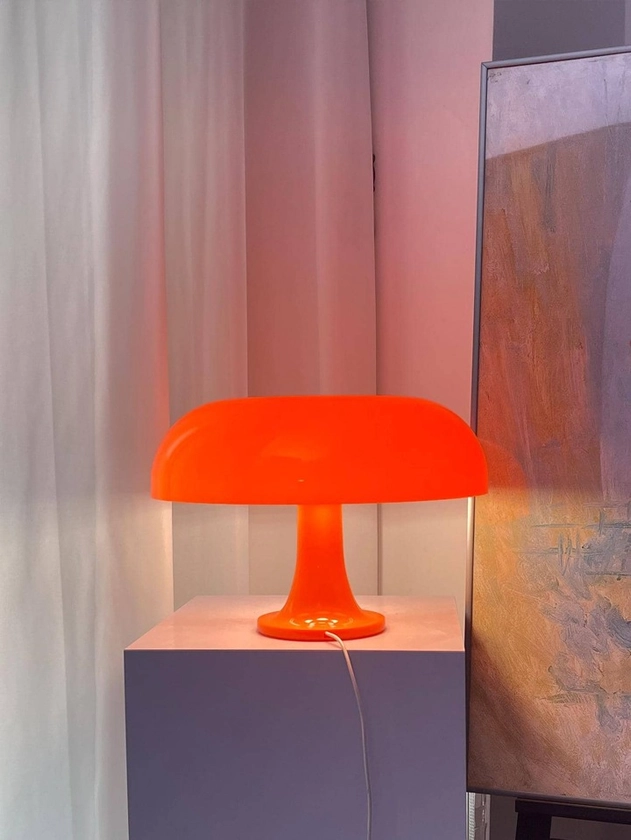 1pc PMMA Table Lamp, Modern Orange Bedside Lamp For Home