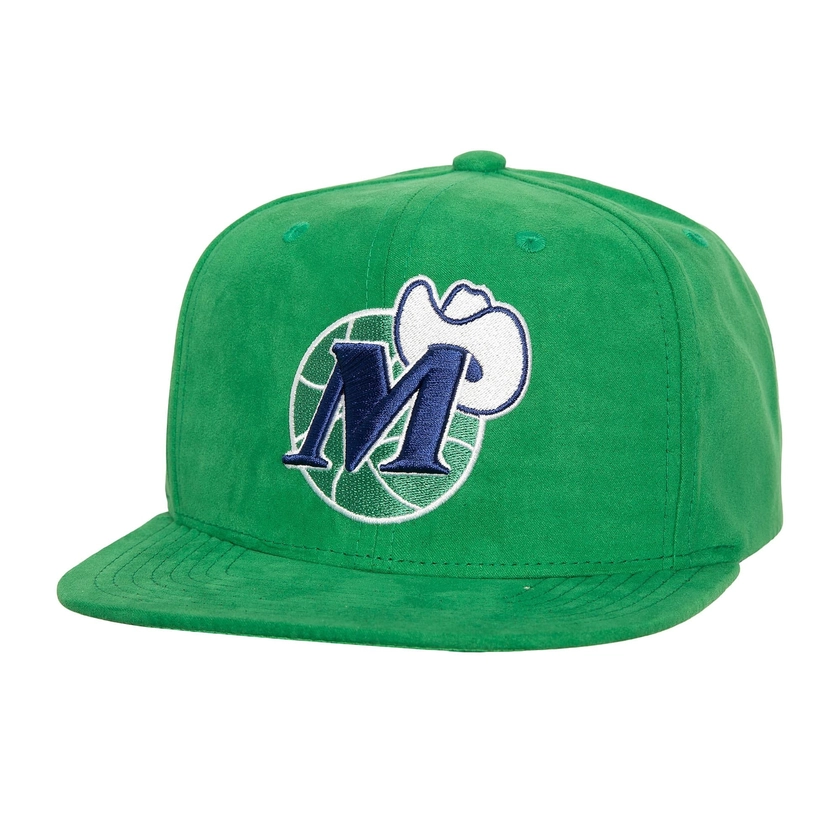 Dallas Mavericks Mitchell & Ness Sweet Suede Snapback Hat - Green