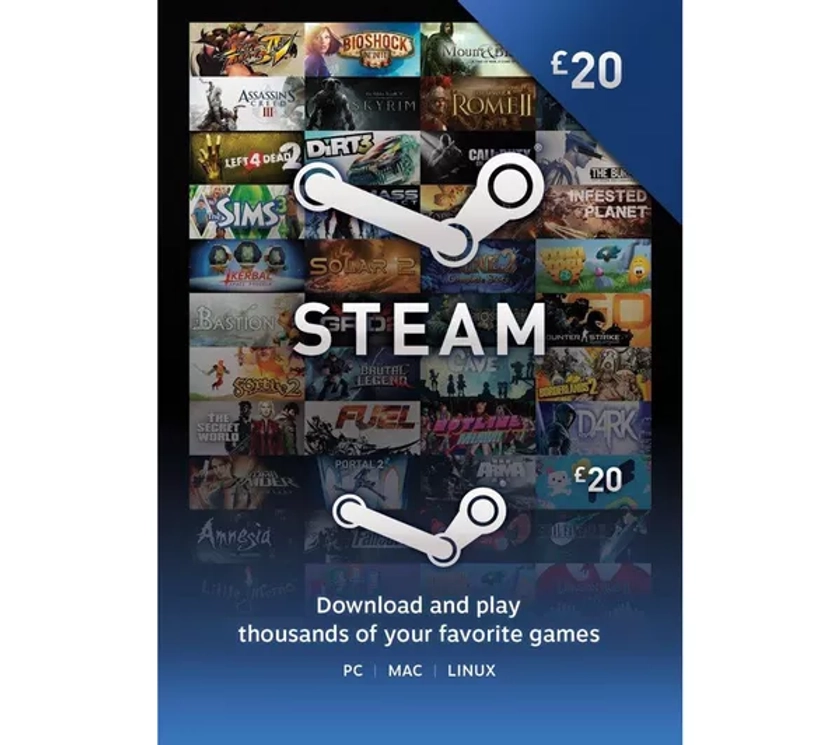 STEAM Wallet Card - £20