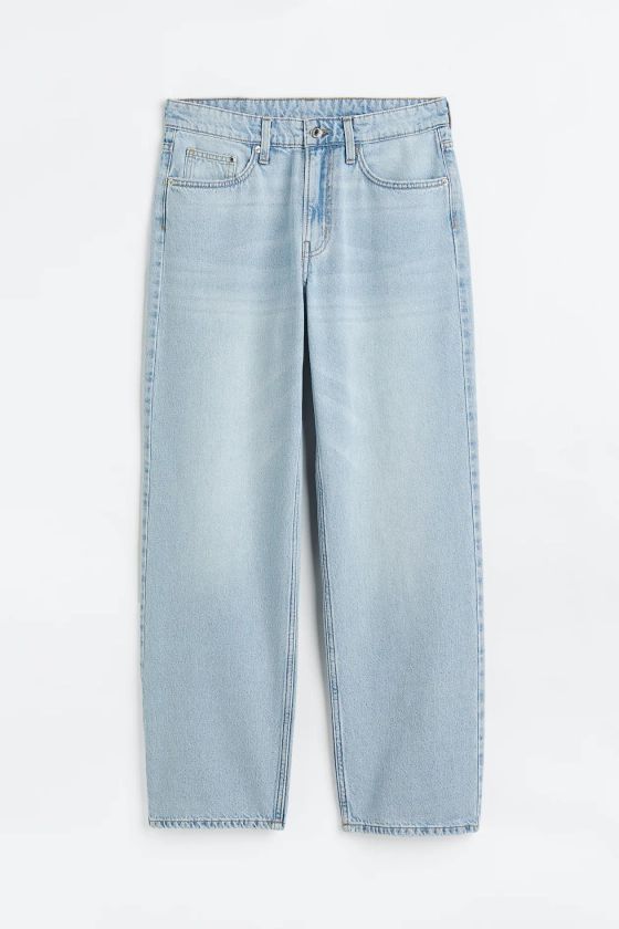 90s Baggy Low Jeans - Bleu denim clair - FEMME | H&M BE