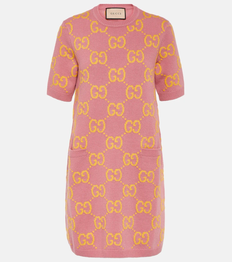 GG wool minidress in pink - Gucci | Mytheresa