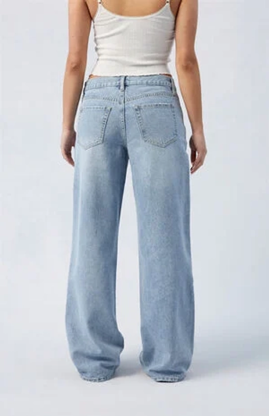 PacSun Medium Indigo Parker Extreme Baggy Jeans | PacSun