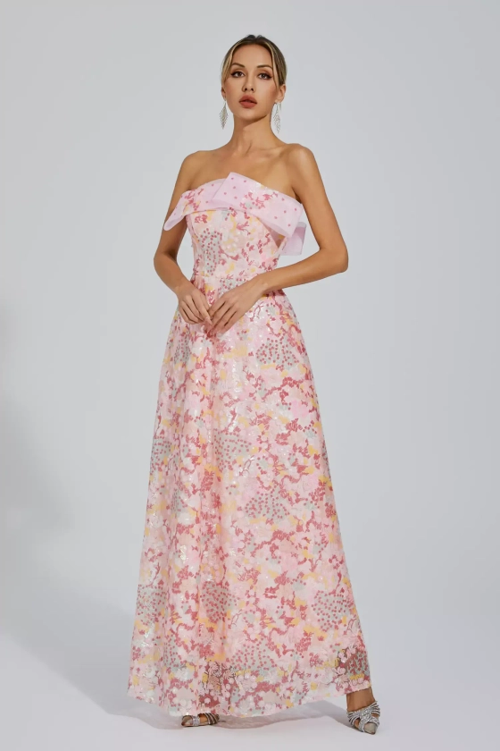 Aspyn Pink Sequin Bodycon Dress
