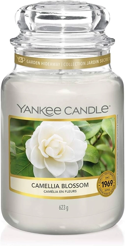 Yankee Candle Large Jar Candle | Camellia Blossom Scented Candle | Up to 150 Hours Burn Time | Garden Hideaway Collection : Amazon.co.uk: Home & Kitchen