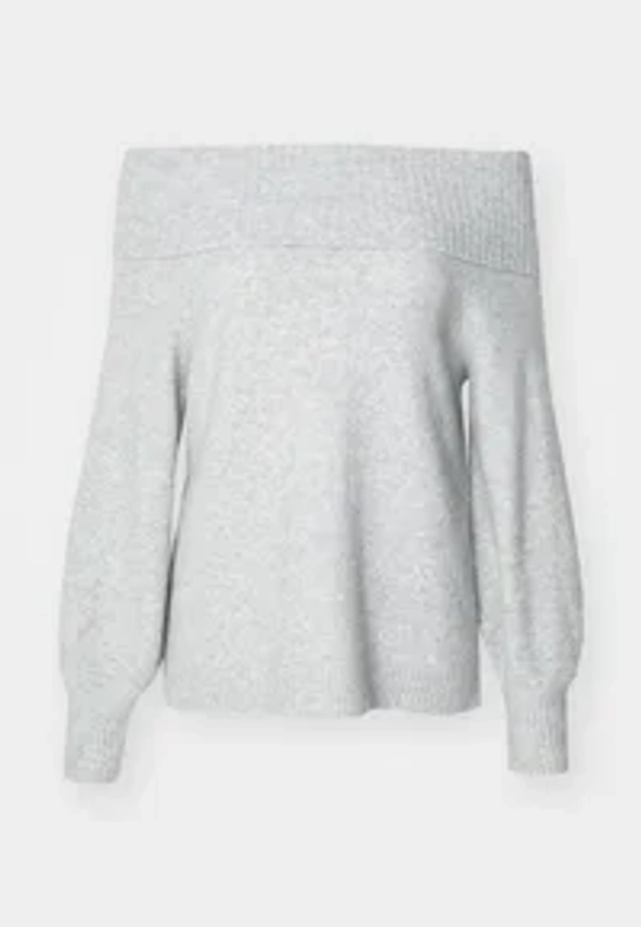 ONLJEANETT LIFE OFF SHOULDER - Strickpullover - light grey melange