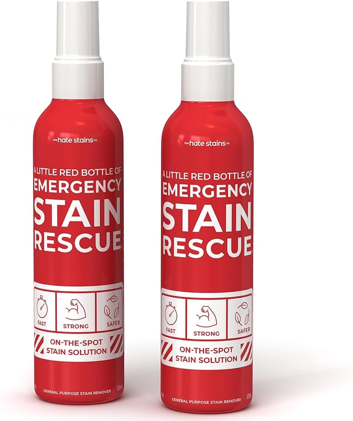 Amazon.com: Emergency Stain Rescue Stain Remover Spray – 4oz Laundry Stain Remover for Clothes, Upholstery Fabric, Carpet - Works on Most Blood, Grass, Coffee, Mud, Grease & Oil Stain Remover : Health & Household