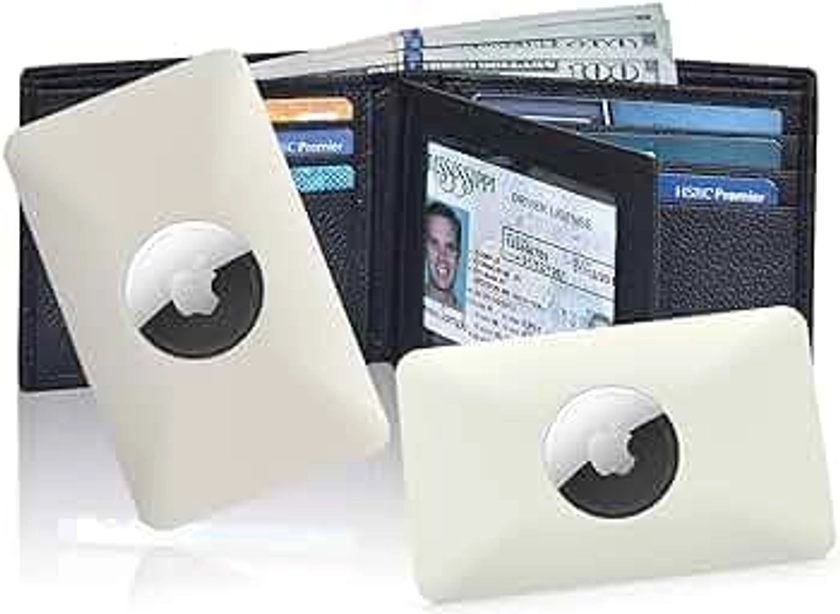 2 Pack Credit Card Size Wallet Case Holder for Apple AirTag Locator