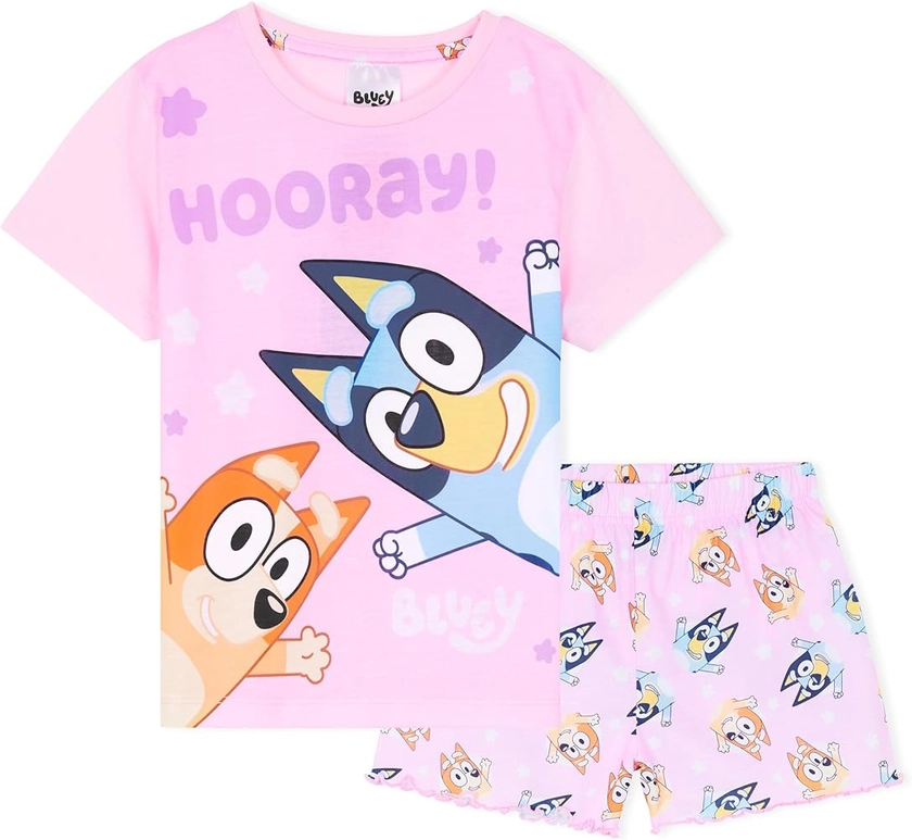 Bluey Short Pajama Set for Girls, Soft Breathable Loungewear - Gifts for Girls