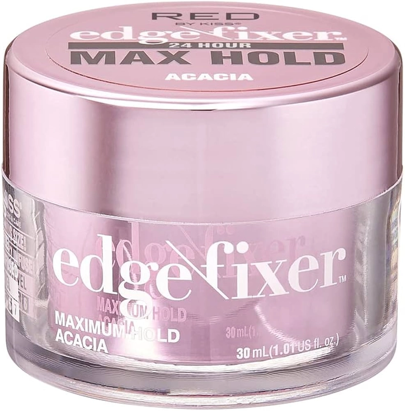 Red by Kiss Edge Fixer 24 Hour Maximum Hold Edge Wax No Flaking Biotin B7 Infused Hair Gel 1.01 fl.oz